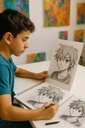 Anime Character Drawing with Pencil and Charcoal Workshop (1-Day)