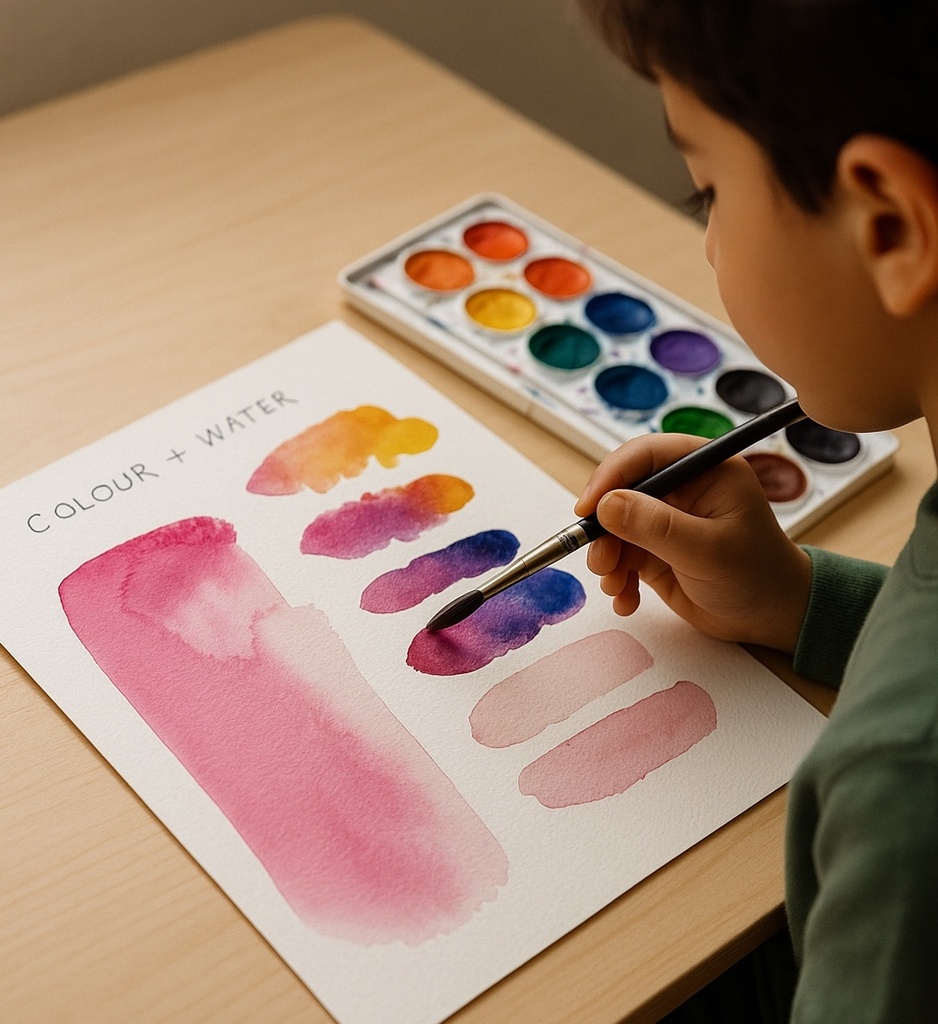 ورشة أساسيات الرسم والتلوين (٦–١٢ سنة) – مرسم زوايا الفن في الظهران – حي القصور (أسبوعين)