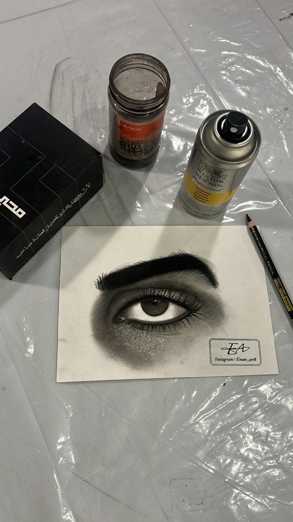 Charcoal Eye Drawing Workshop - Inclusive Society Initiative IAU 