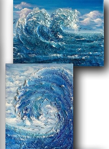 Raised Wave Painting with Texture Paste Workshop (14+) – Zawaya Alfan in Dhahran – Al Qusur District (2-Days)